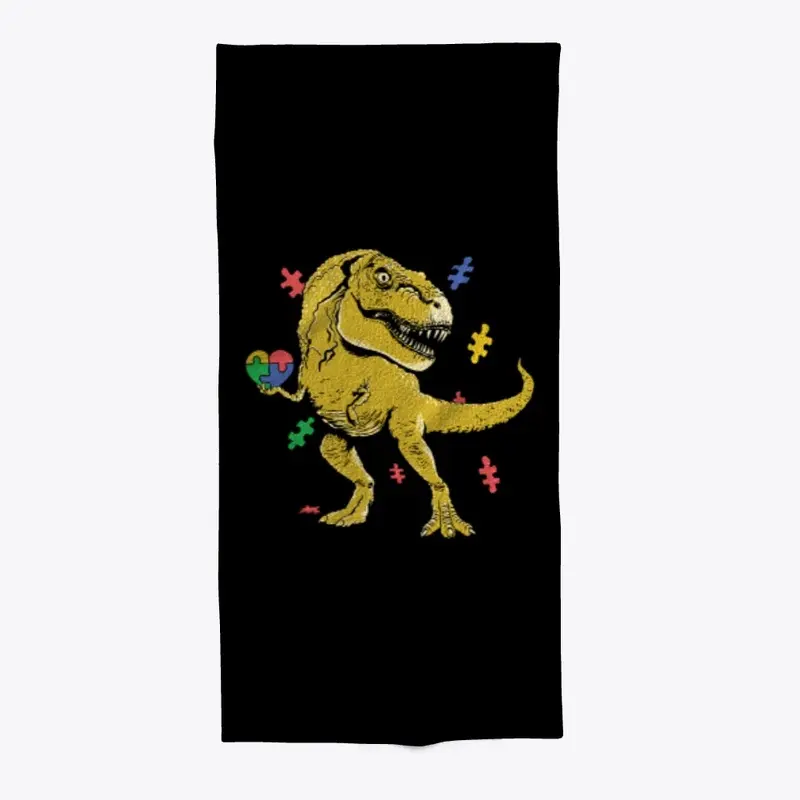 T-Rex Shirt - Puzzle Bunt mit Herz