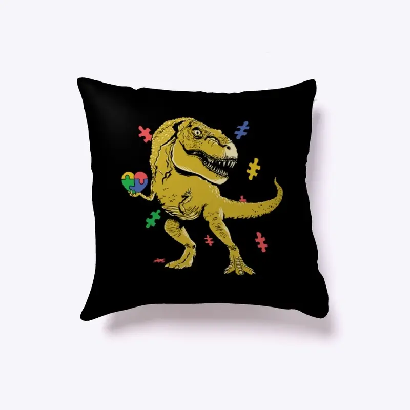 T-Rex Shirt - Puzzle Bunt mit Herz