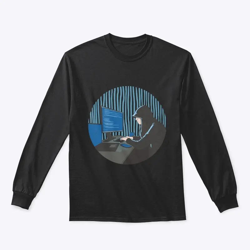 Female Hacker T-Shirt Design