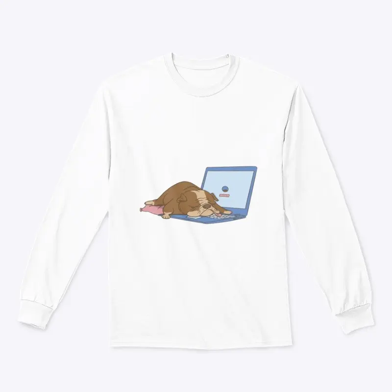 Hunde schlafen auf Laptop - T-Shirt 