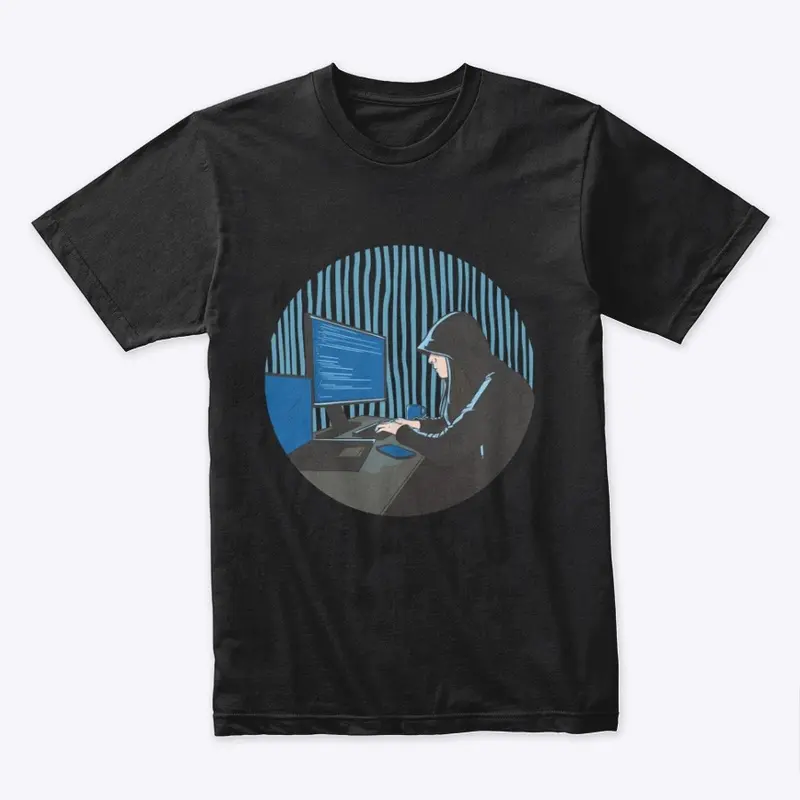 Female Hacker T-Shirt Design