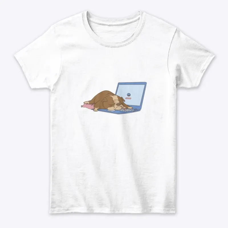 Hunde schlafen auf Laptop - T-Shirt 