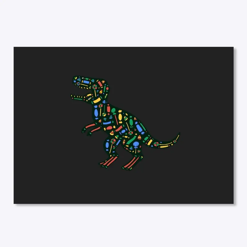 T-Rex Shirt - Bunte Kunst