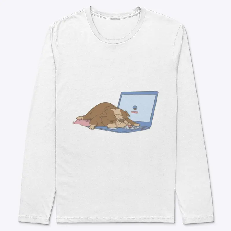 Hunde schlafen auf Laptop - T-Shirt 