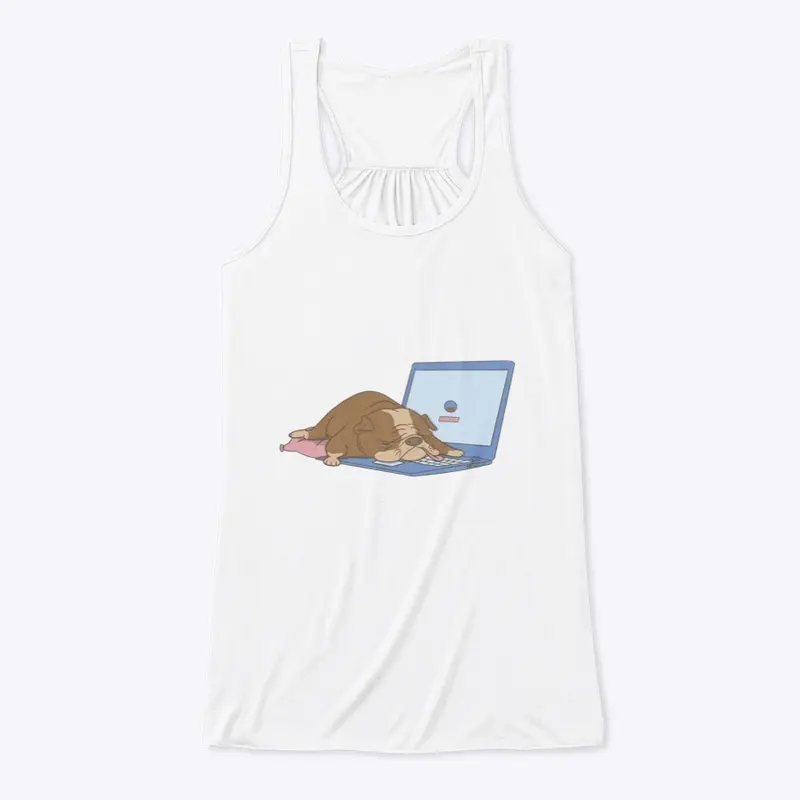 Hunde schlafen auf Laptop - T-Shirt 